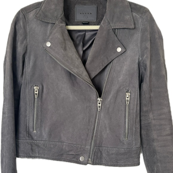 BLANKNYC grey suede moto jacket - Picture 2 of 10